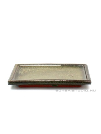 Zöld színű bonsai tál alátét 20 - 30 cm magas bonsai fákhoz