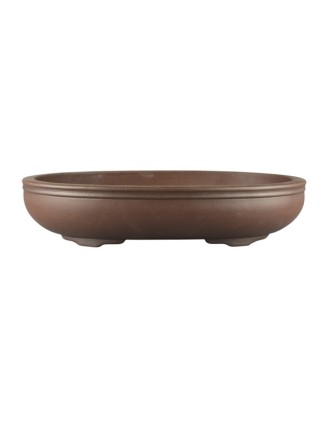 P-78 oval Chinese unglazed bonsai pot 43 x 35 x 9
