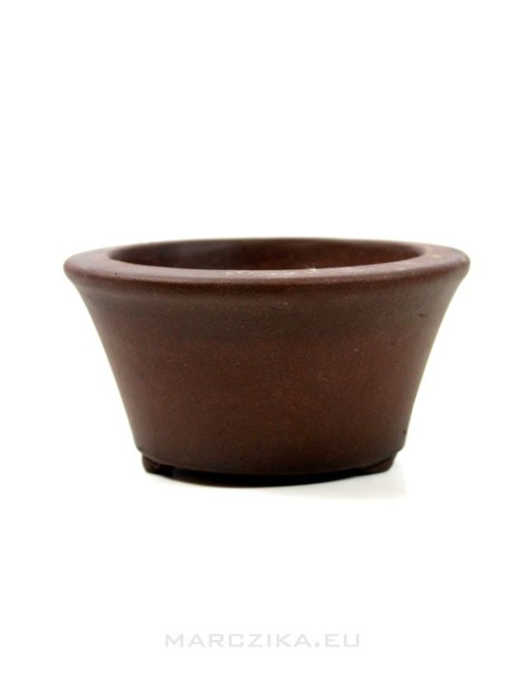 Kerek kínai mázatlan fagyálló bonsai tál - 11 x 6 cm