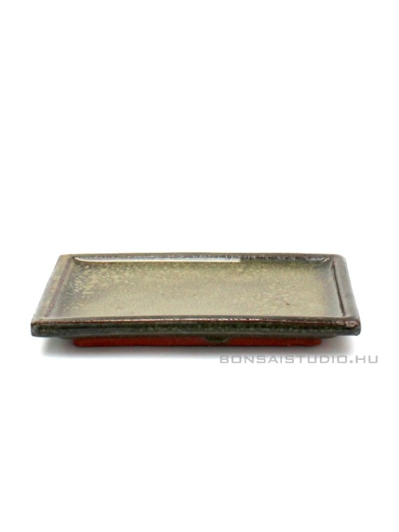 Zöld színű bonsai tál alátét 20 - 30 cm magas bonsai fákhoz