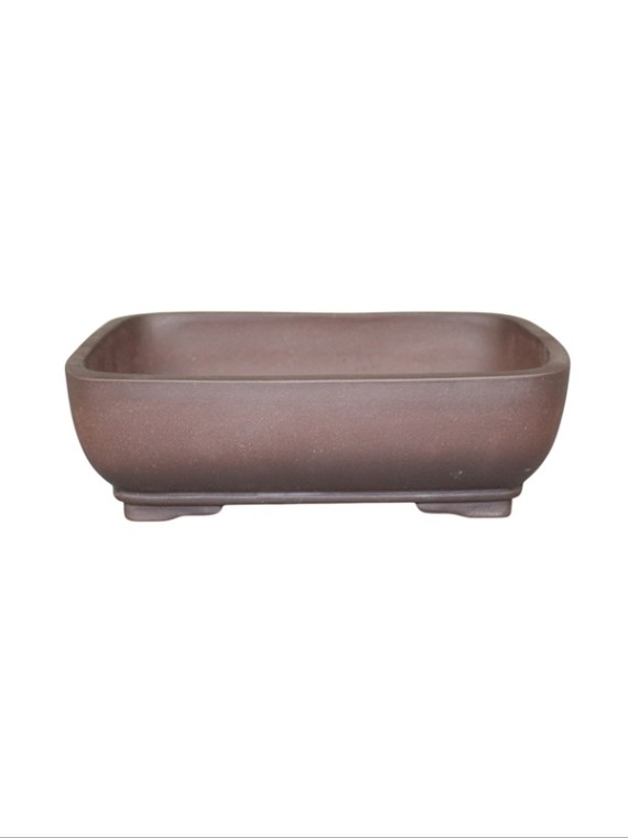 Lekerekített szélű kínai mázatlan bonsai tál 25 x 20 x 8