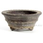Kerek mázatlan japán shohin bonsai tál - 10,5 x 4,7 cm