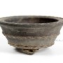 Kerek mázatlan japán shohin bonsai tál - 10,5 x 4,7 cm