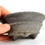 Kerek mázatlan japán shohin bonsai tál - 10,5 x 4,7 cm