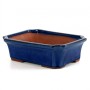 Kék mázas bonsai tál - 32 x 24 x 10 cm