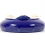 Blue glazed round drumpot - 25,5 x 8,5 cm
