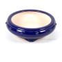 Kék mázas kerek dobtál - 25,5 x 8,5 cm