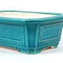 Turquoise glazed rectangle bonsai pot 32,5 x 23 x 10,5 cm