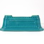 Turquoise glazed rectangle bonsai pot 32,5 x 23 x 10,5 cm