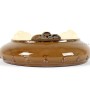 Brown glazed Chinese round drumpot - 25,5 x 8,5 cm