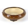 Brown glazed Chinese round drumpot - 25,5 x 8,5 cm