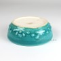 Green glazed drumpot 03. - 12 x 4 cm