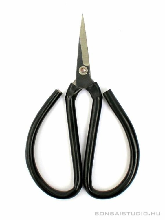 Small bonsai scissors with rubberized handle