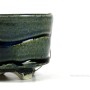 Mixed color glazed shohin bonsai pot by László Mácsai- 9 x 6,5 cm